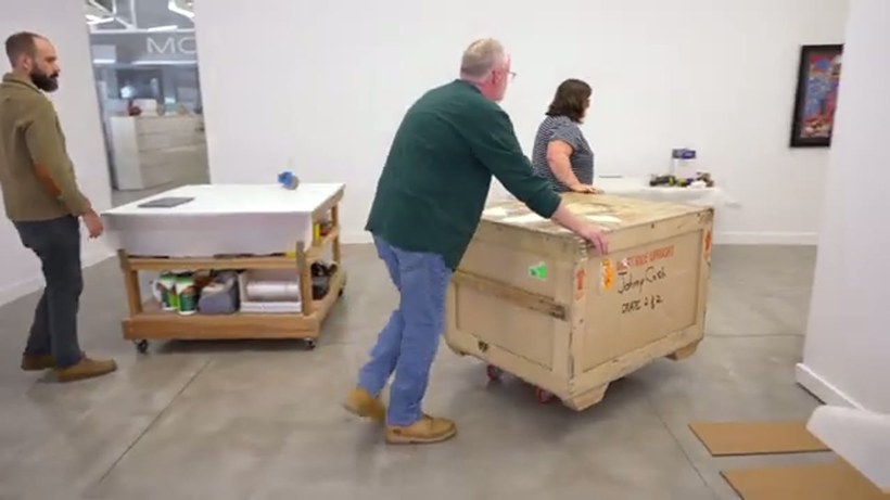 G & G Moving crew handling a piece on a Delaware job